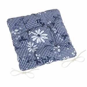 Bellatex DITA steppelt ülőpárna virágok, kék, 40 x 40 cm kép