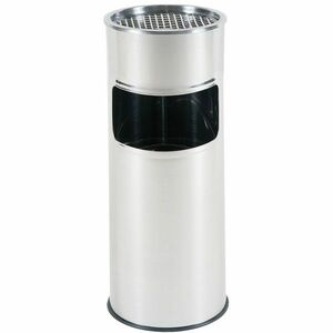 szemeteskosár hamutartóval, ezüst kép