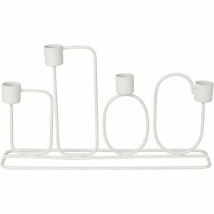 Tosca fém gyertyatartó 4 gyertyához fehér, 27 x 15, 7 x 7 cm kép