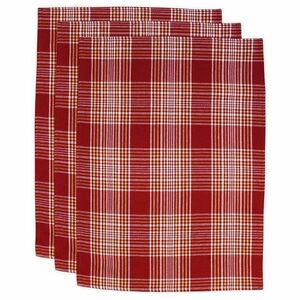 Trade Concept Piros kockás konyharuha, 50 x 70 cm, 3 db-os szett kép