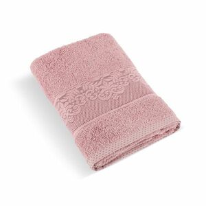 Bellatex Orchidea kollekció órózsaszín frottír fürdőlepedő, 70 x 140 cm, 70 x 140 cm kép