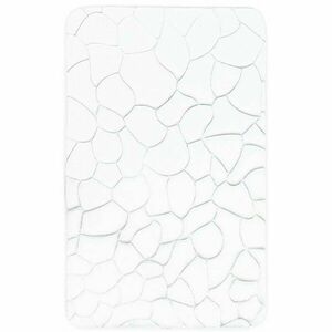 Kövek fürdőszobaszőnyeg memóriahabbal, fehér, 40 x 50 cm, 40 x 50 cm kép
