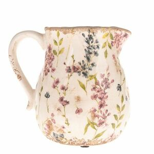 Kerámia száraz váza Vintage garden bézs, 16 x 15, 5x 13 cm kép