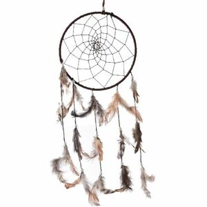 InDecor Pamut álomfogó tollakkal, barna, 30 x 30 x90 cm, L kép
