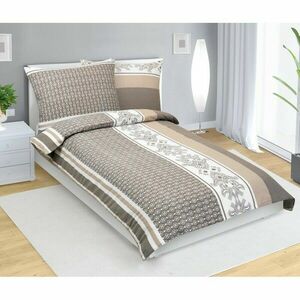 Bellatex Ornament pamut ágyneműhuzat kávé, 140 x 220 cm, 70 x 90 cm, 140 x 220 cm, 70 x 90 cm kép