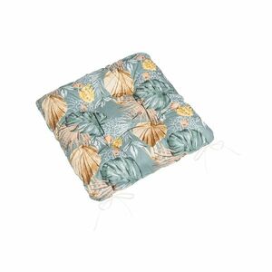 Bellatex Adéla steppelt ülőpárna Monstera rózsasárga, 40 x 40 cm kép