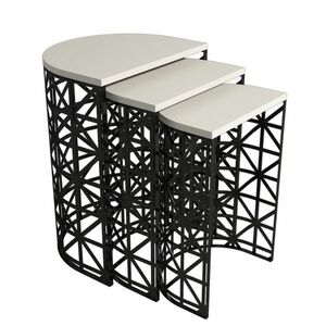 Stil Metal Ferforje tárolóasztal, 3 db kép