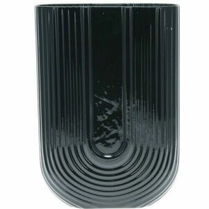 Eleanor üvegváza domborzattal, 16, 5 x 23, 5x 7, 5 cm, fényes fekete kép