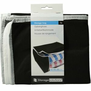 Tároló zsák az ágy alá, 60 x 45 x 30 cm, fekete kép