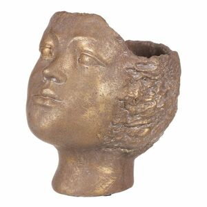 Beton kerti edény, fej, réz, átmérő 14 cm, 18 x 14x 19 cm kép