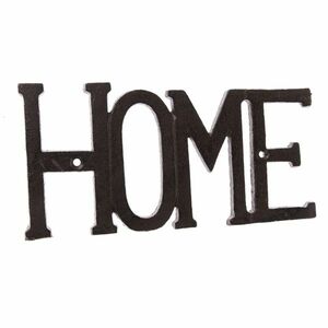 Öntöttvas fali dekoráció Home fekete, 9, 6 x 27 cm kép