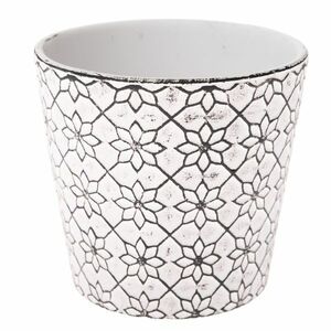 Floral kerámia virágrartó, 12 x 11 cm kép