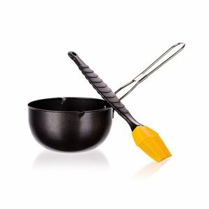 Happy Green tál szilikon kenőecsettel, átmérő 11, 8 cm kép