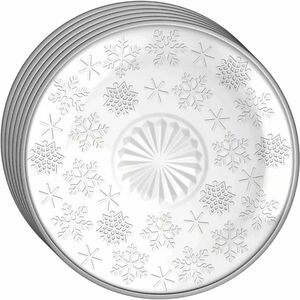 Altom 6 db üveg desszert tányér Snowflakes 17, 5 cm kép