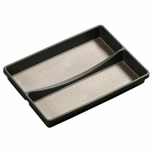 Kesper 30093 Műanyag evőeszköztartó 2 rekeszes, szürke, 32, 5 x 23 x 4, 5 cm kép