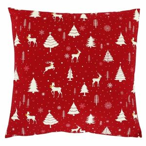 Párna karácsonyi motívummal, 45 x 45 cm, piros kép
