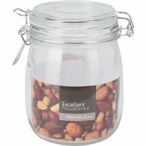 Excellent Houseware Üvegedény klipszel és üvegfedéllel 750 ml kép