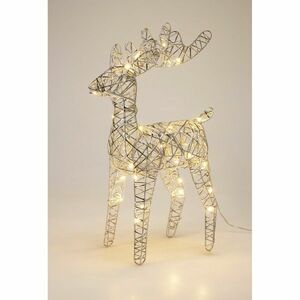 Karácsonyi világító rénszarvas Silver, 37 x 24 cm, 30 mikro LED, elemes kép