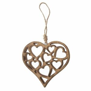 InDecor Mango fa függő szív, 18 x 1, 5 x 18 cm kép