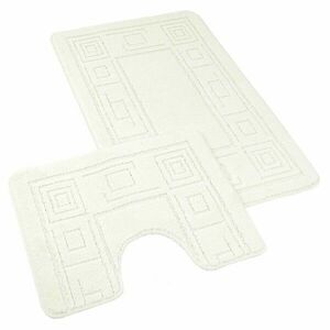 Kvalitex Ornament fürdőszoba szőnyeg szett krém, 60 x 100 cm, 60 x 50 cm kép