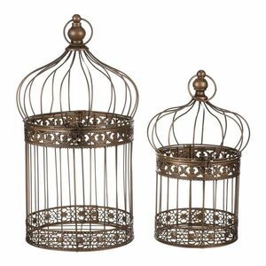 Vask fém ketrec szett, 2 db, réz kép