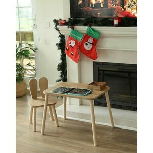 Gyermekasztal és szék szett Bunny One Chair Set -Brown kép