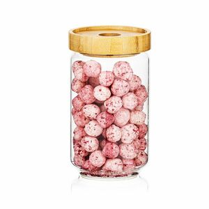 4Home Bamboo Style üveg élelmiszer tároló bambusz fedéllel 800 ml, 800 ml kép