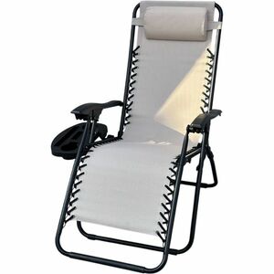 Kerti strand relax szék lábtartóval Regina, bézs kép