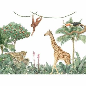 Jungle White XXL filc fotótapéta 360 x 254 cm, 4 részes kép