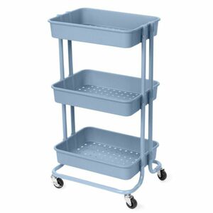 Compactor Grenaf kerekes fürdőszoba polc3 polc, 43 x 34, 8 x 75 cm, kék színben kép