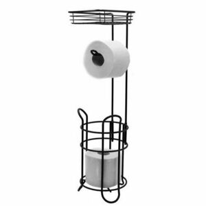 RIDDER 2163910 Mila állvány WC-papír tartóval, fekete kép