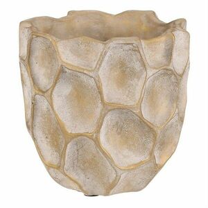 Plástev beton virágtartó, méret S, bézs-arany kép