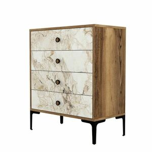 Lizbon White and Walnut komód kép