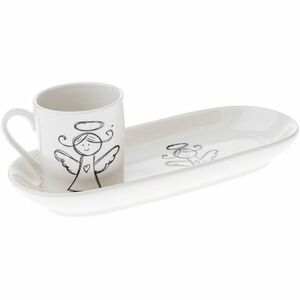 Porcelánový hrnek s podtáckem Anděl 90 ml kép