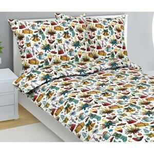 Bellatex Karácsony karácsonyi pamut ágyneműhuzat, 140 x 200 cm, 70 x 90 cm kép