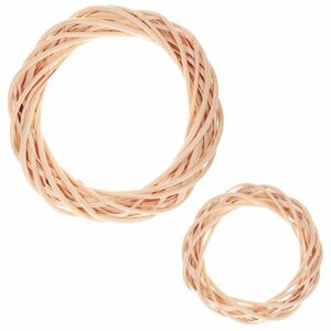 2 db fonott koszorú készlet, sárga, 30 és 20 cmátmérővel kép