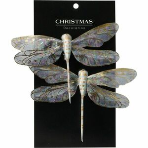 Karácsonyi díszek szett Szitakötő lila, 13, 5 cm, 2db kép