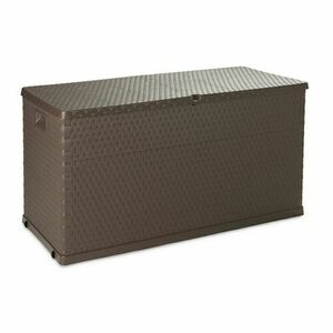 Rattan kerti tároló doboz, barna kép