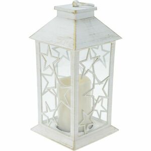 Trifle Star lámpás LED-es gyertyával fehér, 14 x 28 cm kép