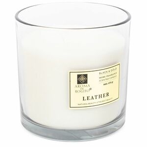 Black & Gold, Leather gyertya üvegben, 870 g kép