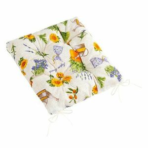 Bellatex EMA levendula steppelt székpárna lila, sárga, 40 x 40 cm kép