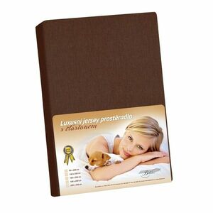 Dzsörzé lepedő elasztánnal, barna, 200 x 220 cm kép