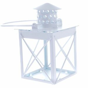 Fém gyertyatartó Camille, fehér, 7 x 10, 5 x 7 cm kép