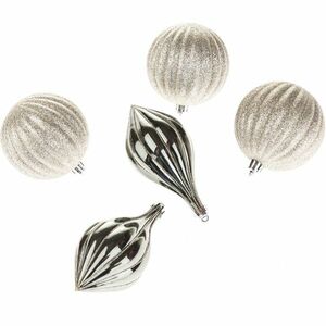 Catania karácsonyi díszkészlet, ezüst, 5 db kép