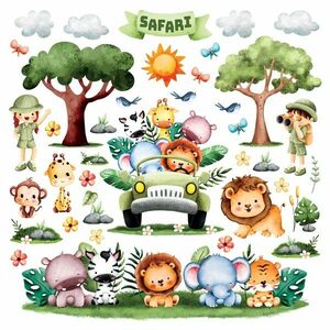 Safari öntapadós dekoráció, 30 x 30 cmcm kép