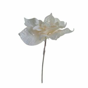 Mú mikulásvirág krémszínűcsillámmal, 33 cm kép