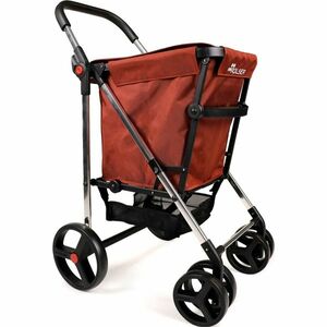 Rolser Összecsukható bevásárlókocsi kerekekkelBasket MF 4Big, vörös oxid kép