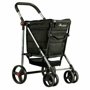 Rolser Összecsukható bevásárlókocsi kerekekenBasket Polar 4Big, fekete kép