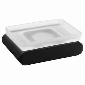 SAPHO RF002/15 Flori szappantartó, fekete matt/, tejes üveg kép