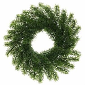 Műfenyő koszorú, átmérő 30 cm, zöld kép